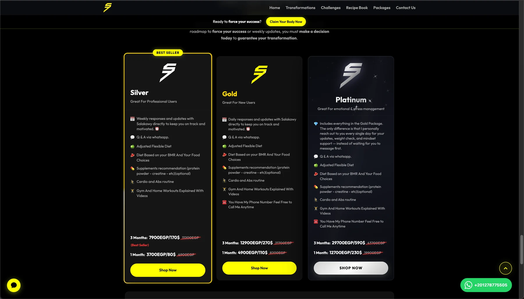 Coaching packages