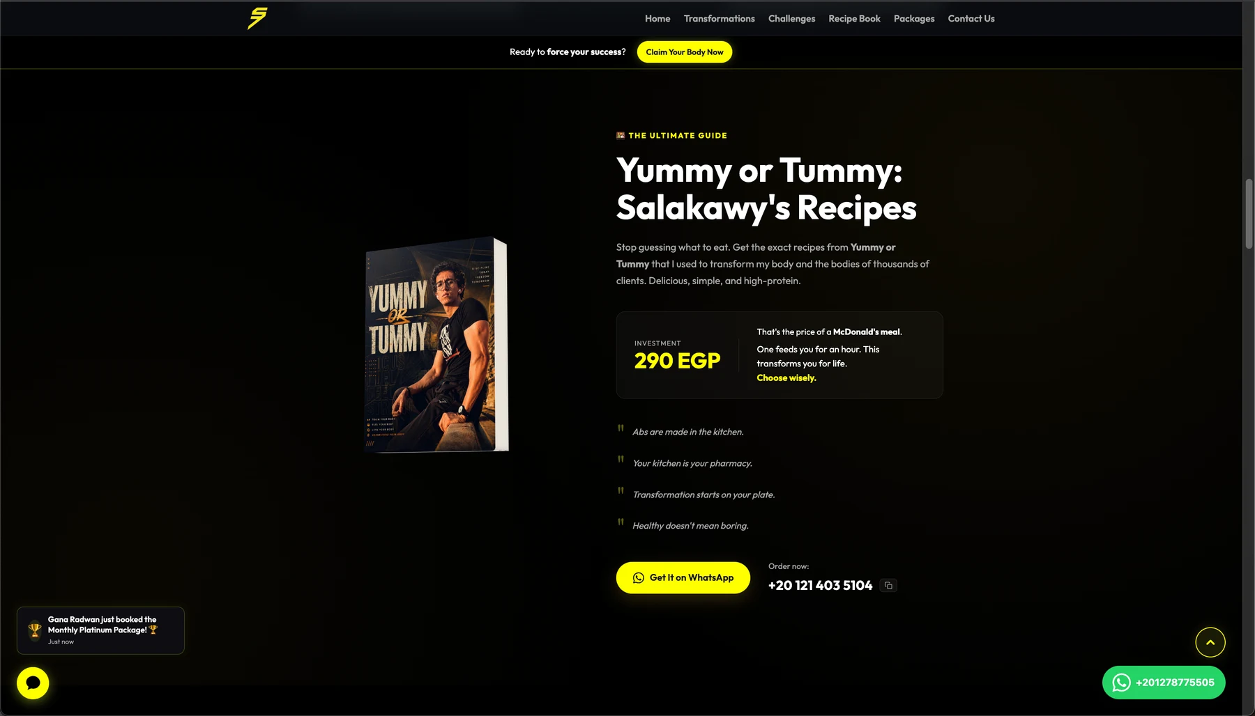 Digital product landing page